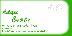 adam csoti business card