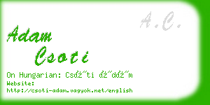 adam csoti business card